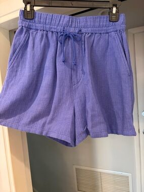 Maeve for Anthropologie Linen Drawstring Waffle Knit Shorts with Pockets Size XS